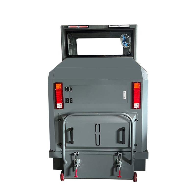 S21 One-Button Start Commercial Road Yard Sampah Kapasiti Bin180L Ride-On Sweeper