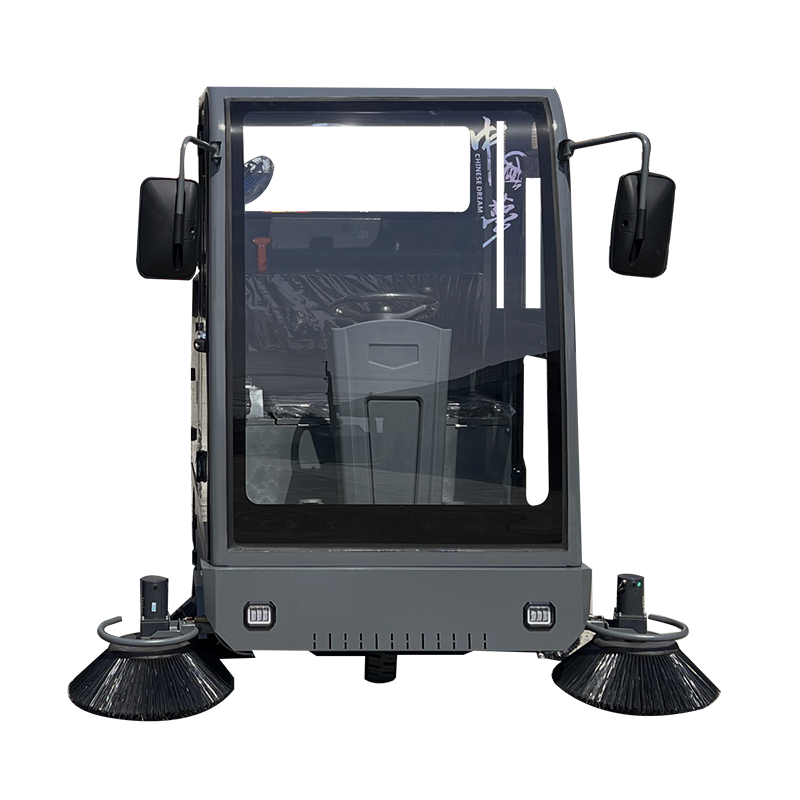 S21 One-Button Start Commercial Road Yard Sampah Kapasiti Bin180L Ride-On Sweeper
