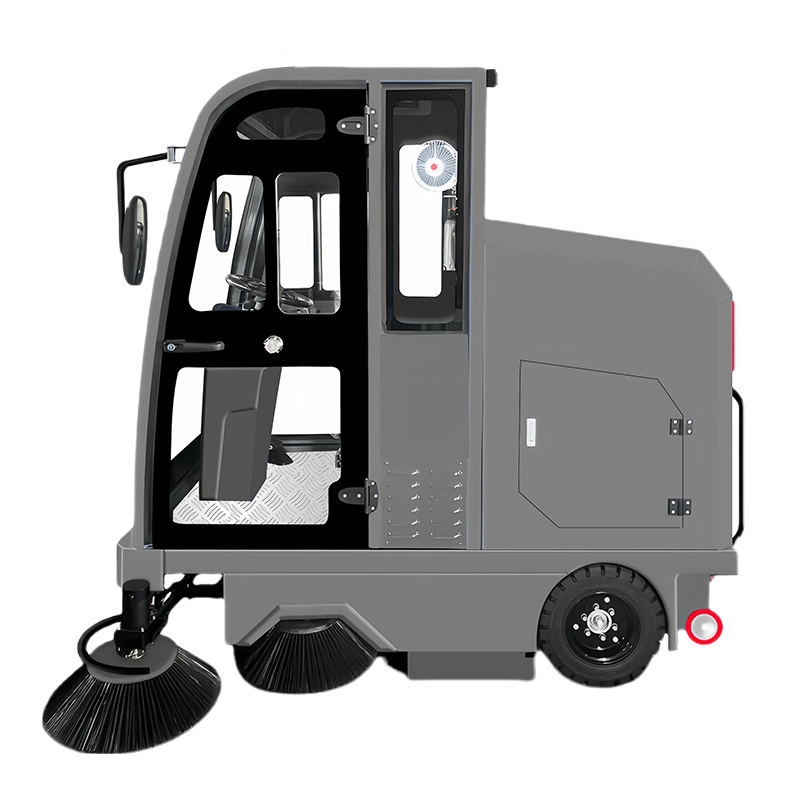 S21 One-Button Start Commercial Road Yard Sampah Kapasiti Bin180L Ride-On Sweeper